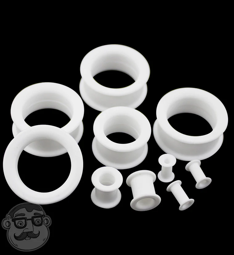 Kaos White Silicone Tunnels - Mrs Treak