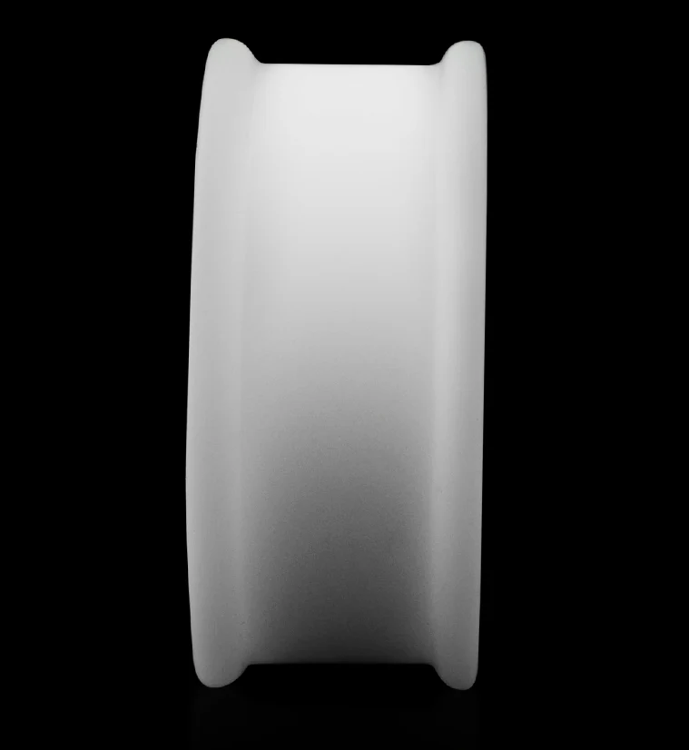 Double Flare Matte White Silicone Plugs - Mrs Treak
