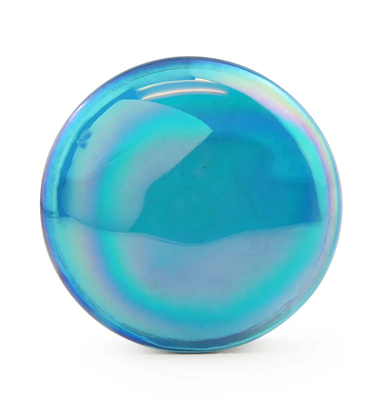 Blue Oil Splash Glass Plugs - Mrs Treak