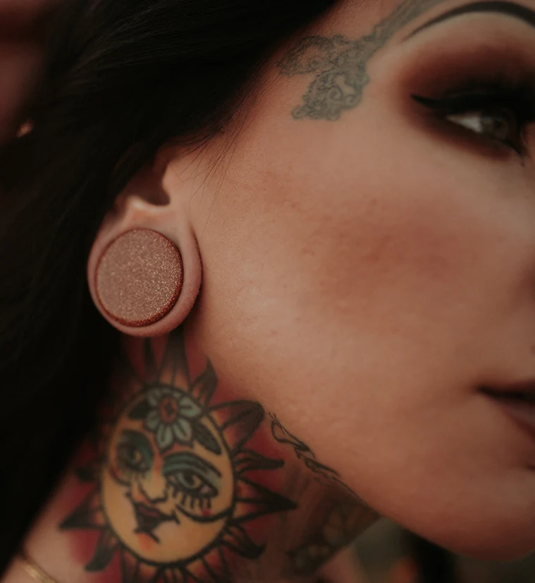 Goldstone Glass Plugs - Mrs Treak