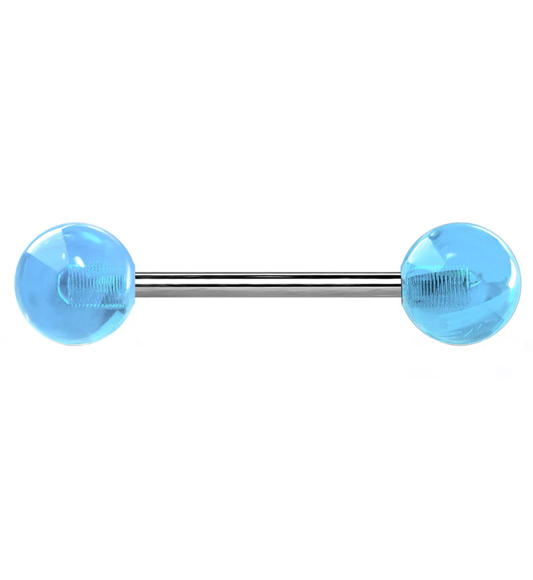14G Titanium Glow in the Dark Barbell - Mrs Treak