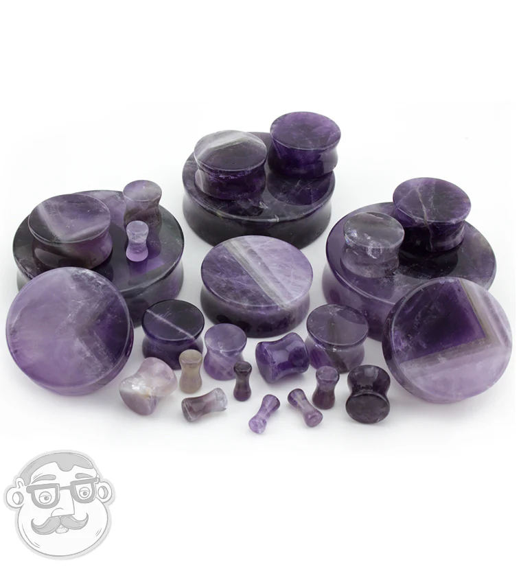 Amethyst Stone Plugs - Mrs Treak