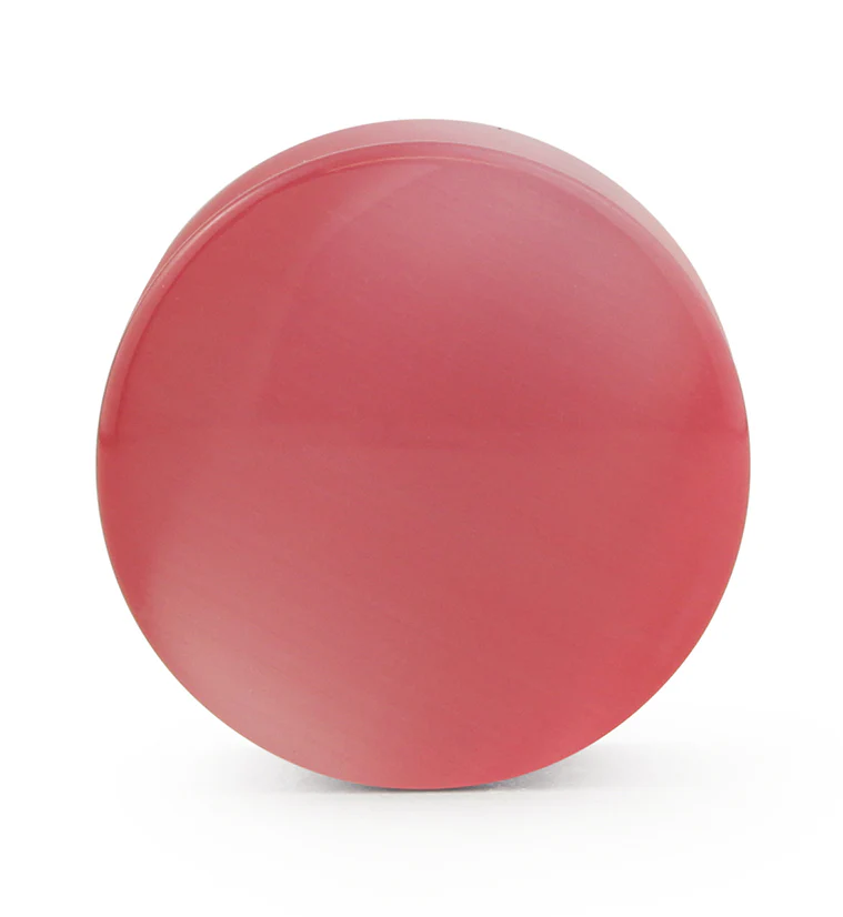 Pink Cat's Eye Glass Plugs - Mrs Treak