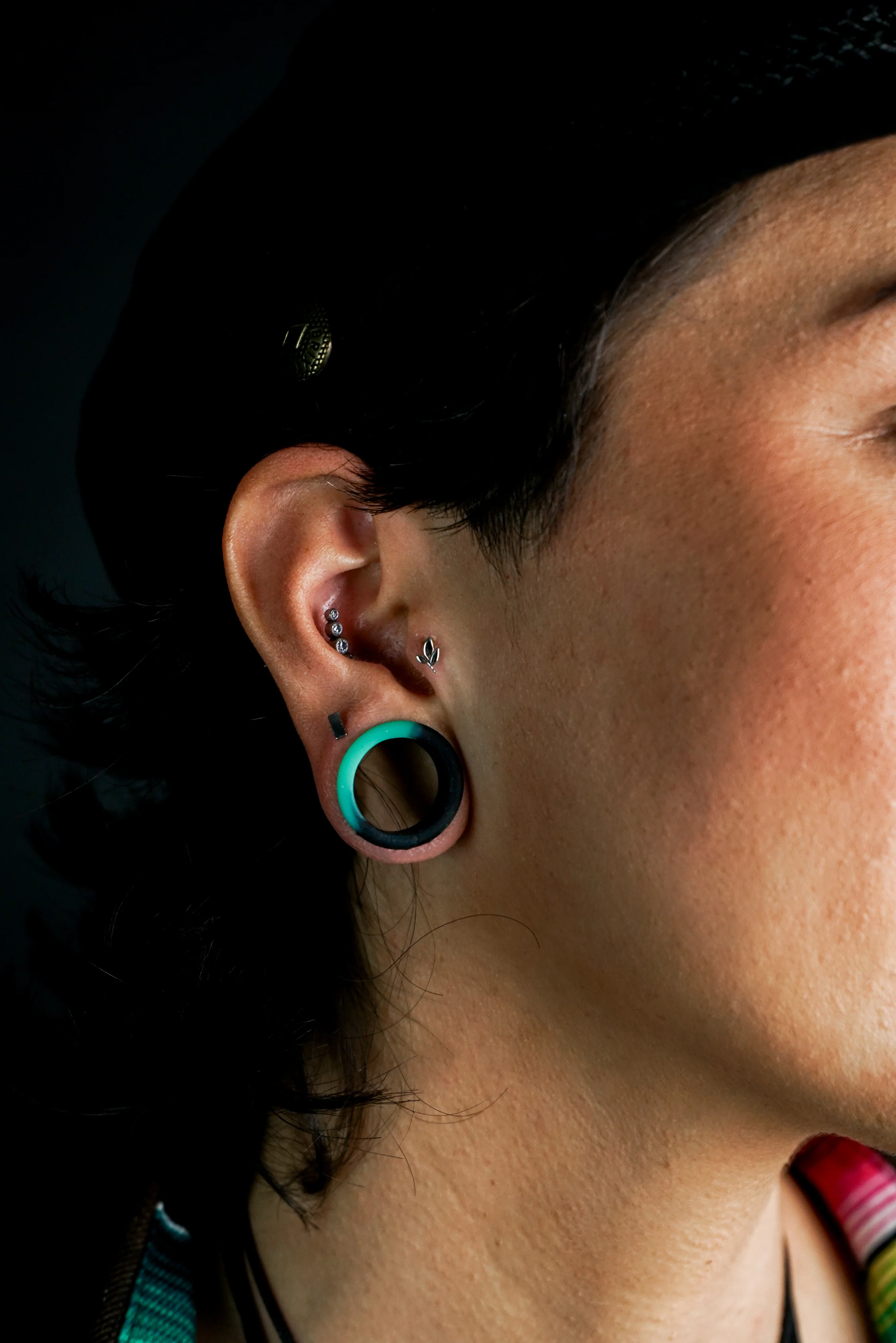Emerald And Black Double Flare Silicone Tunnel Plugs - Mrs Treak