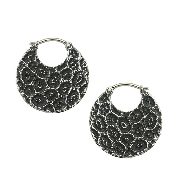 Sea Coral White Brass Hangers / Earrings - Mrs Treak