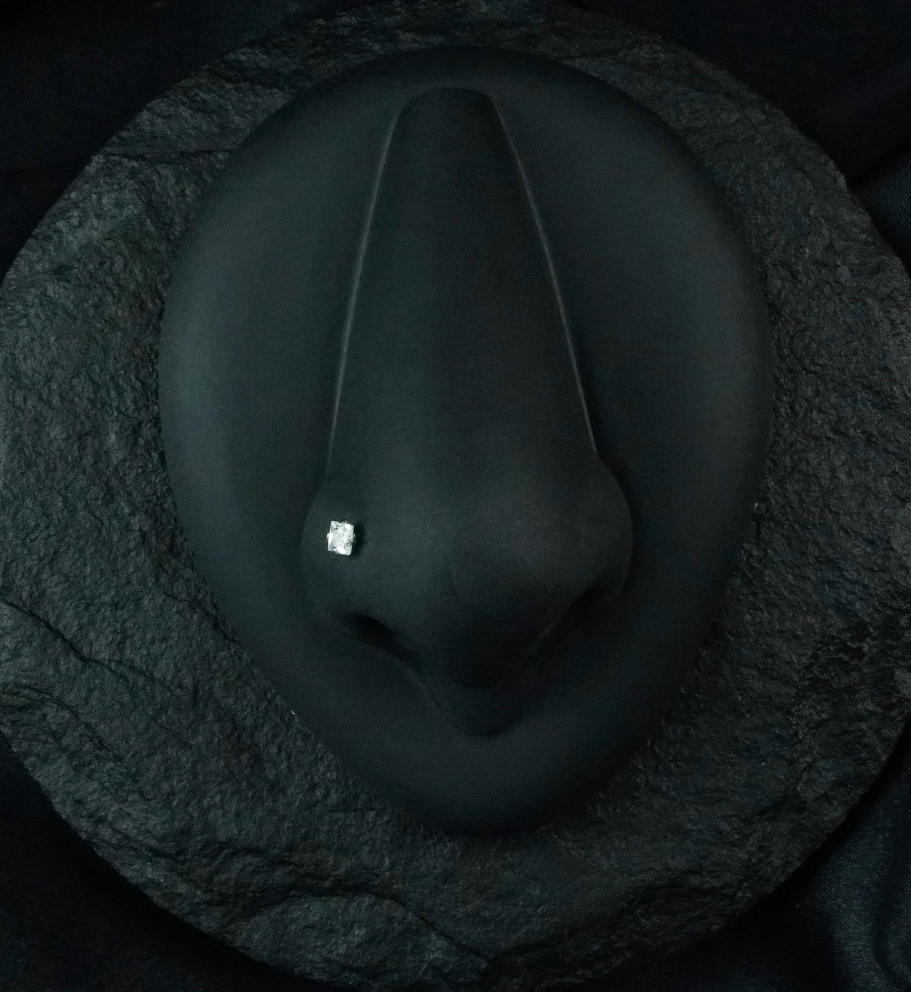 Clear Square CZ Stainless Steel Nose Screw - Mrs Treak