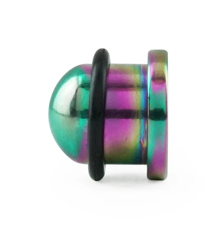 Simple Single Flare Rainbow Steel Plugs - Mrs Treak