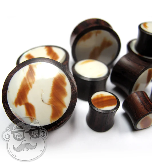 Cukli Shell Inlay Wooden Plugs - Mrs Treak