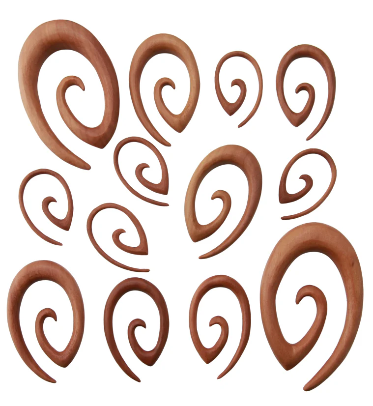 Saba Wood Oval Spirals - Mrs Treak