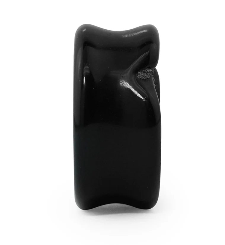 Black Agate Stone Rosebud Plugs - Mrs Treak