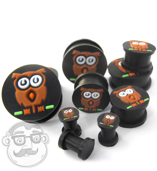 Silicone 3D Owl Plugs - Mrs Treak