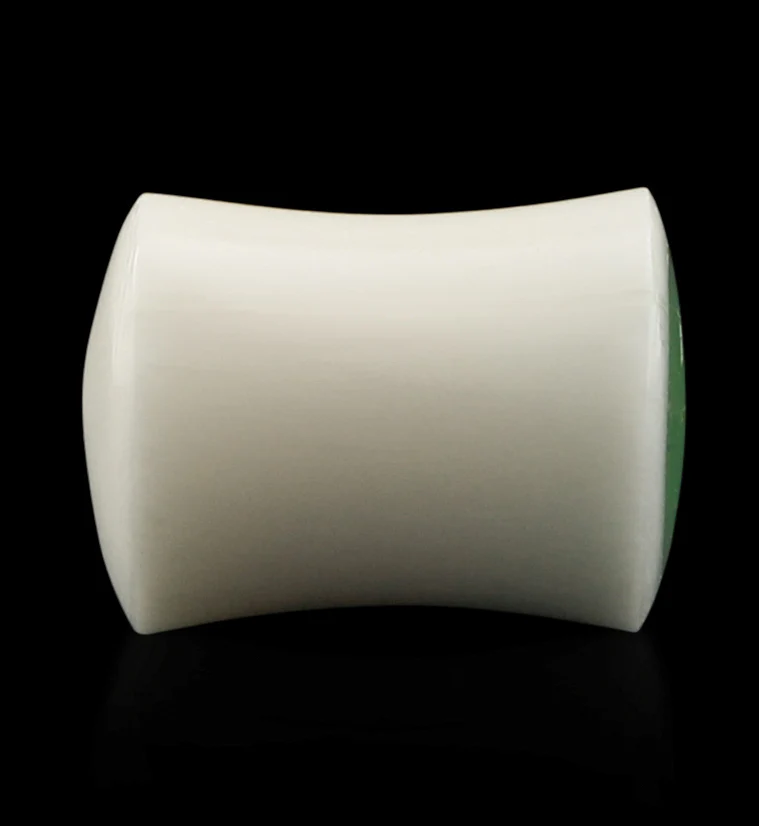 Bone Plugs with Green Resin Inlay - Mrs Treak