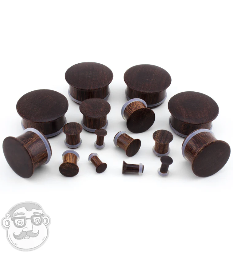 Single Flare Dark Tamarind Wood Plugs - Mrs Treak