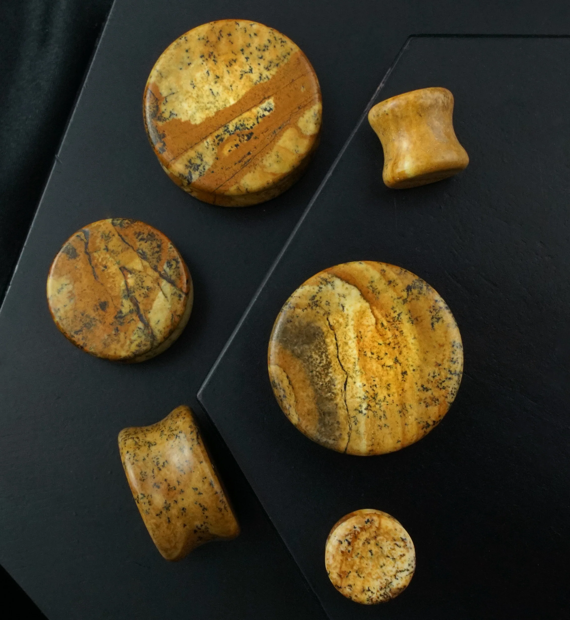 Picture Jasper Stone Plugs - Mrs Treak