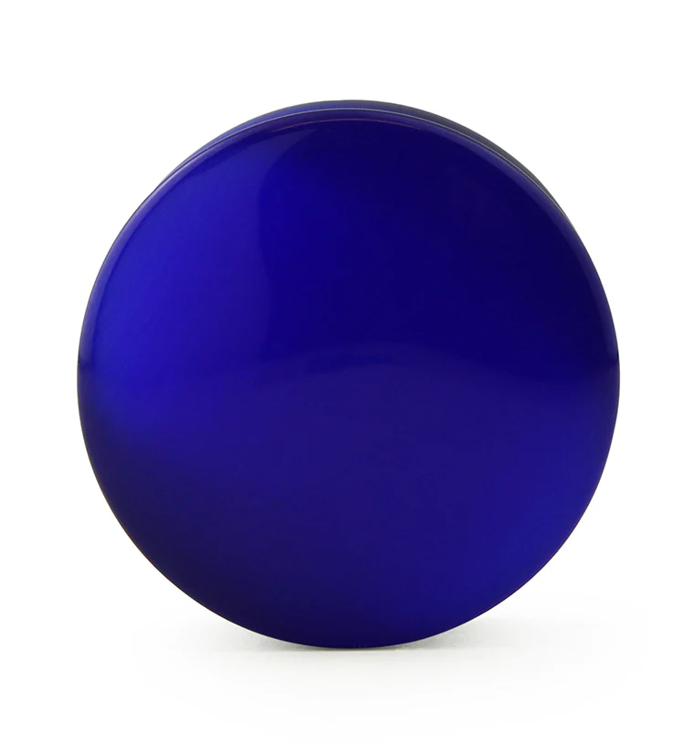 Blue Cat's Eye Glass Plugs - Mrs Treak