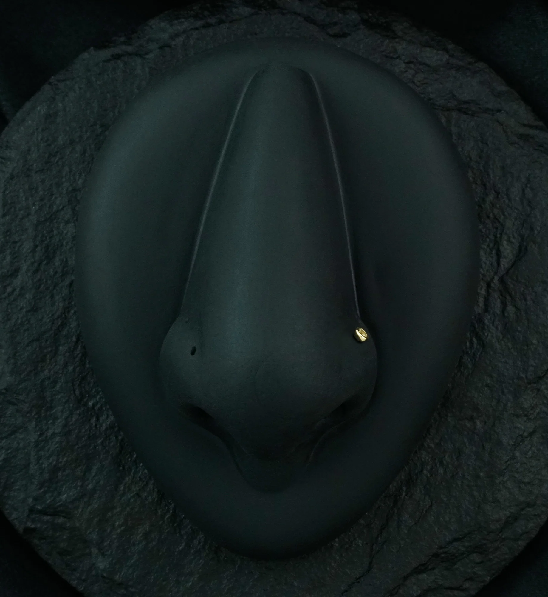 14kt Gold L Bend CZ Bezel Nose Ring - Mrs Treak