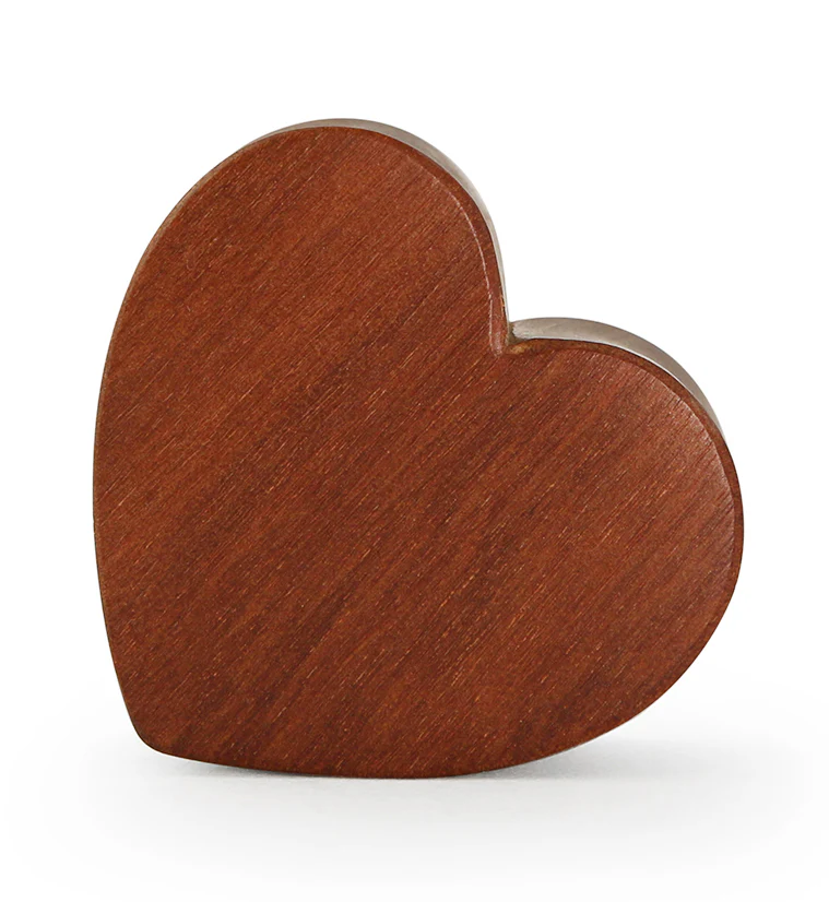 Heart Shaped Wooden Plugs - Mrs Treak