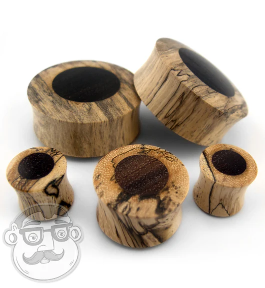 Tamarind Wood Plugs With Sono Wood Inlay - Mrs Treak