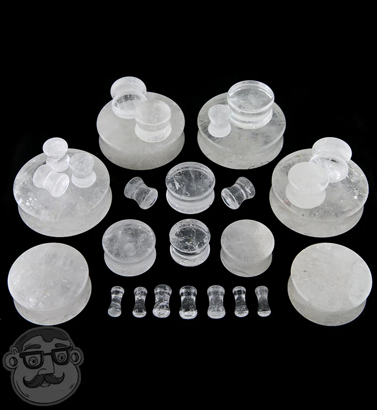 Crystal Quartz Stone Plugs - Mrs Treak