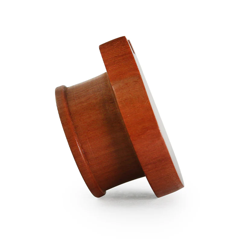 Carved Cat Face Saba Wood Plugs - Mrs Treak