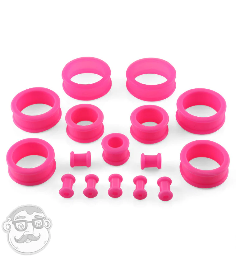 Pink Silicone Tunnels (CLOSE OUT) - Mrs Treak