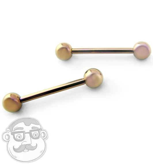 Pink Bronze Titanium Barbell - Mrs Treak