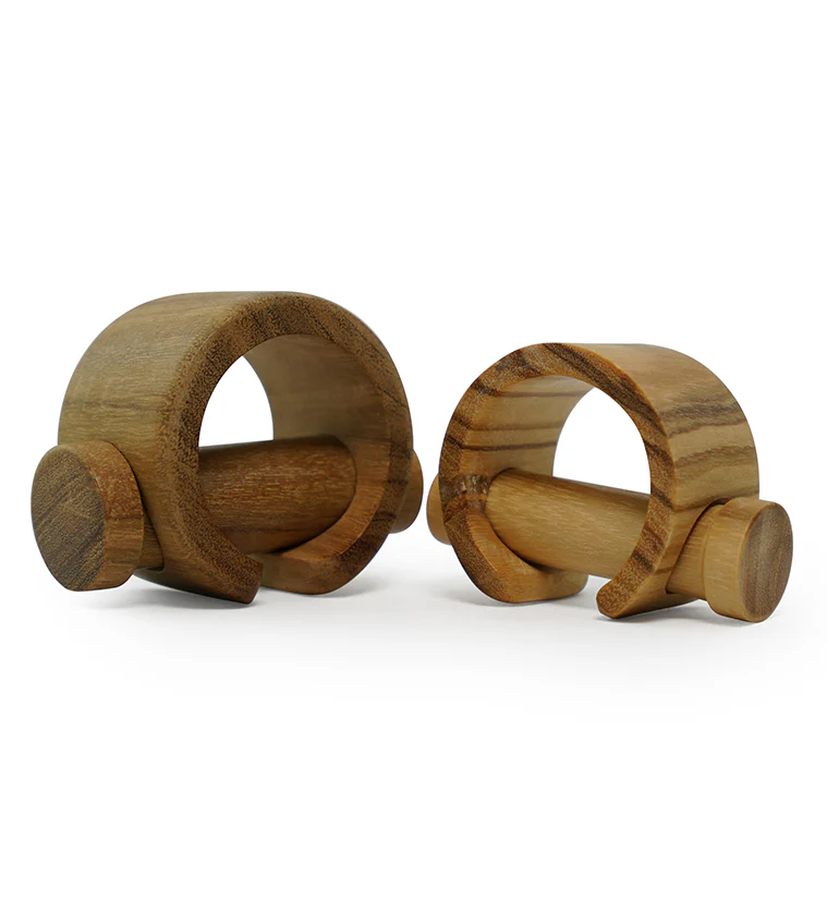 Olive Wood Cuff Plugs - Mrs Treak