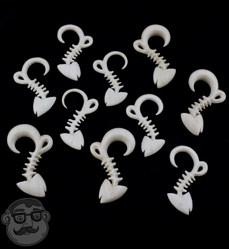 Crocodile Wooden Fish Bone Hangers - Mrs Treak