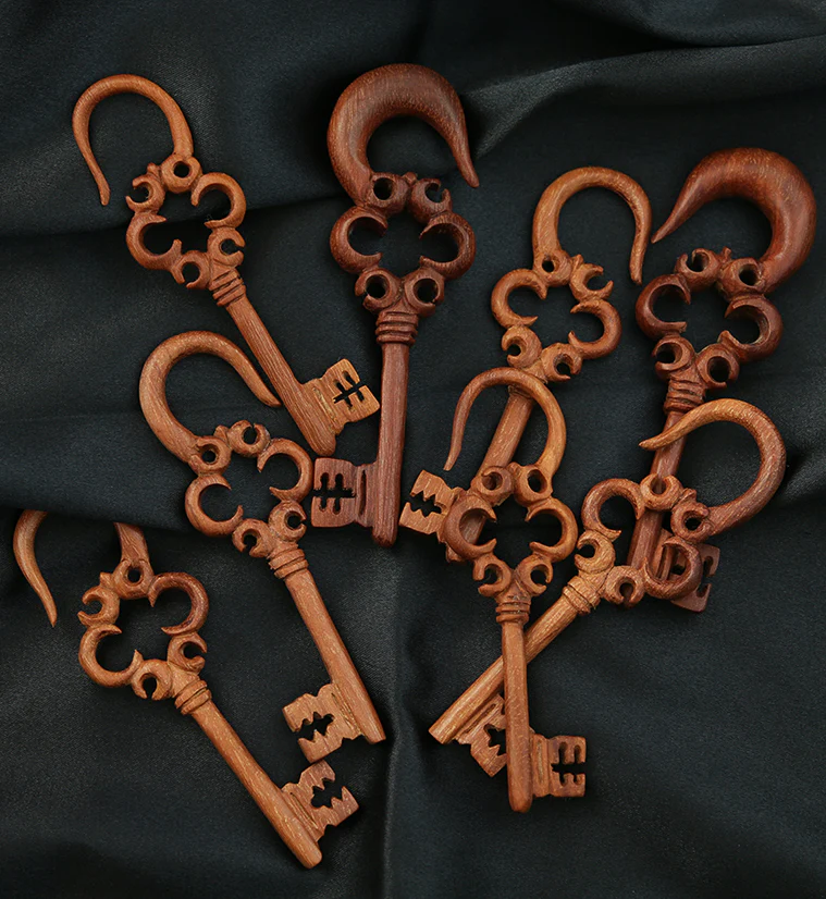 Antique Key Saba Wood Hangers - Mrs Treak