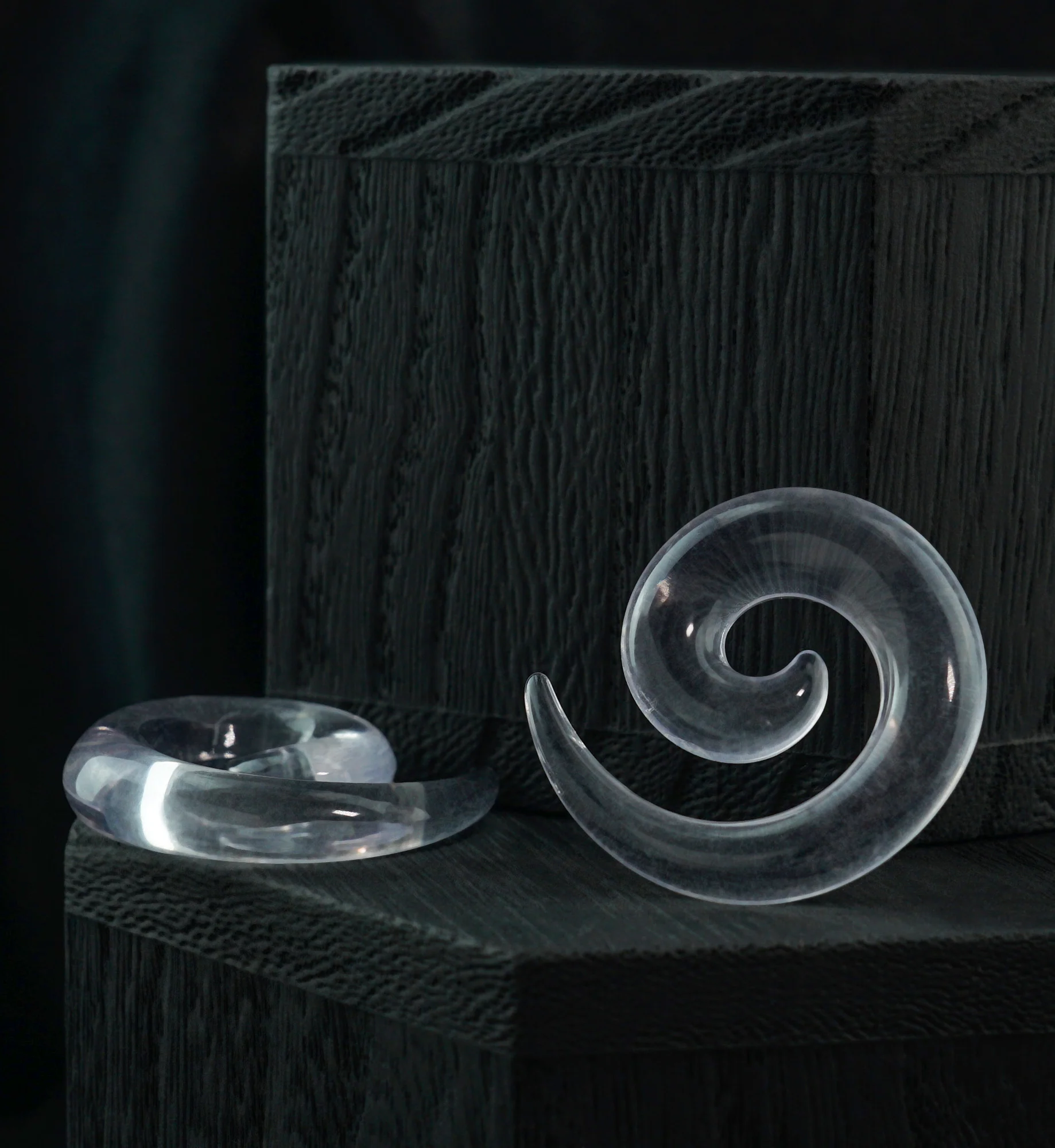 Acrylic Clear Spirals - Mrs Treak