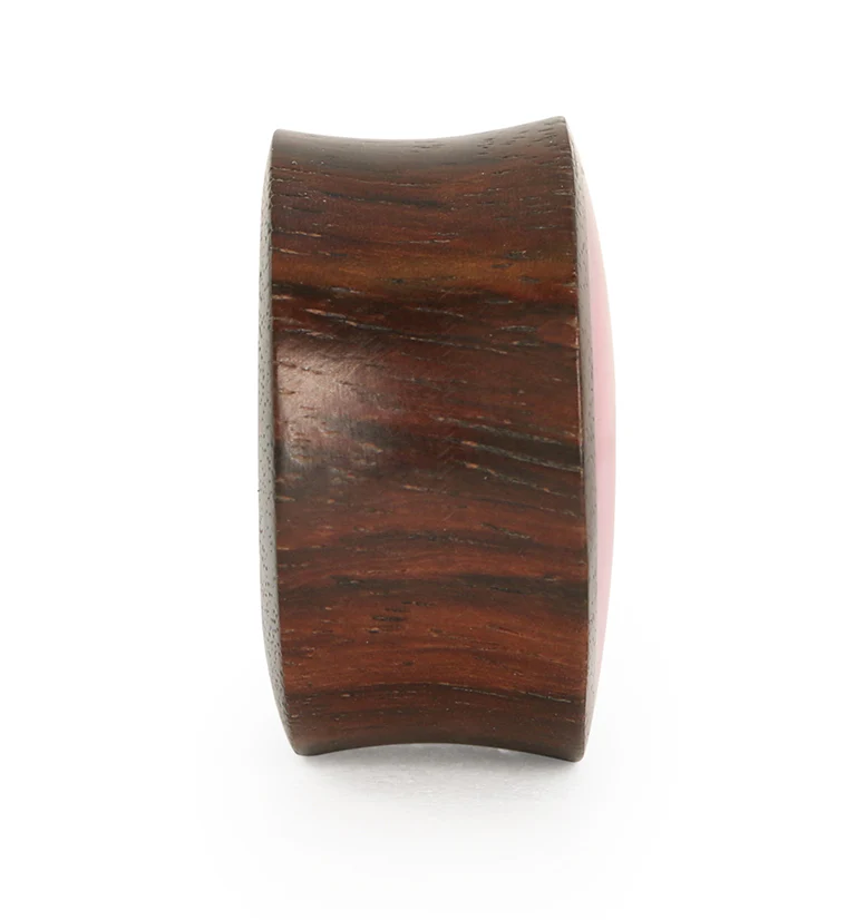 Sono Wood Plugs With Pink Resin Inlay - Mrs Treak