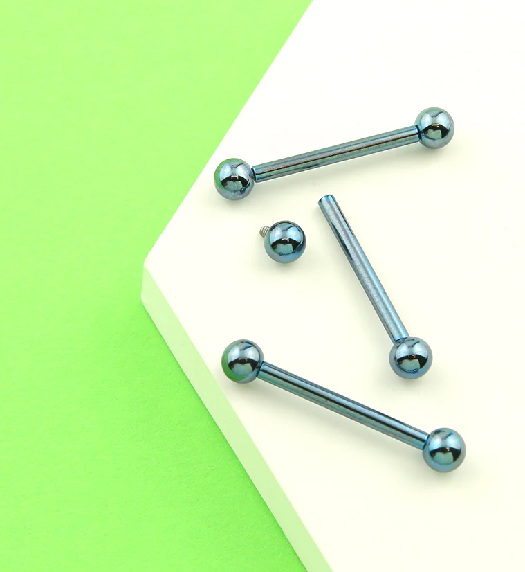Light Blue Titanium Barbell - Mrs Treak