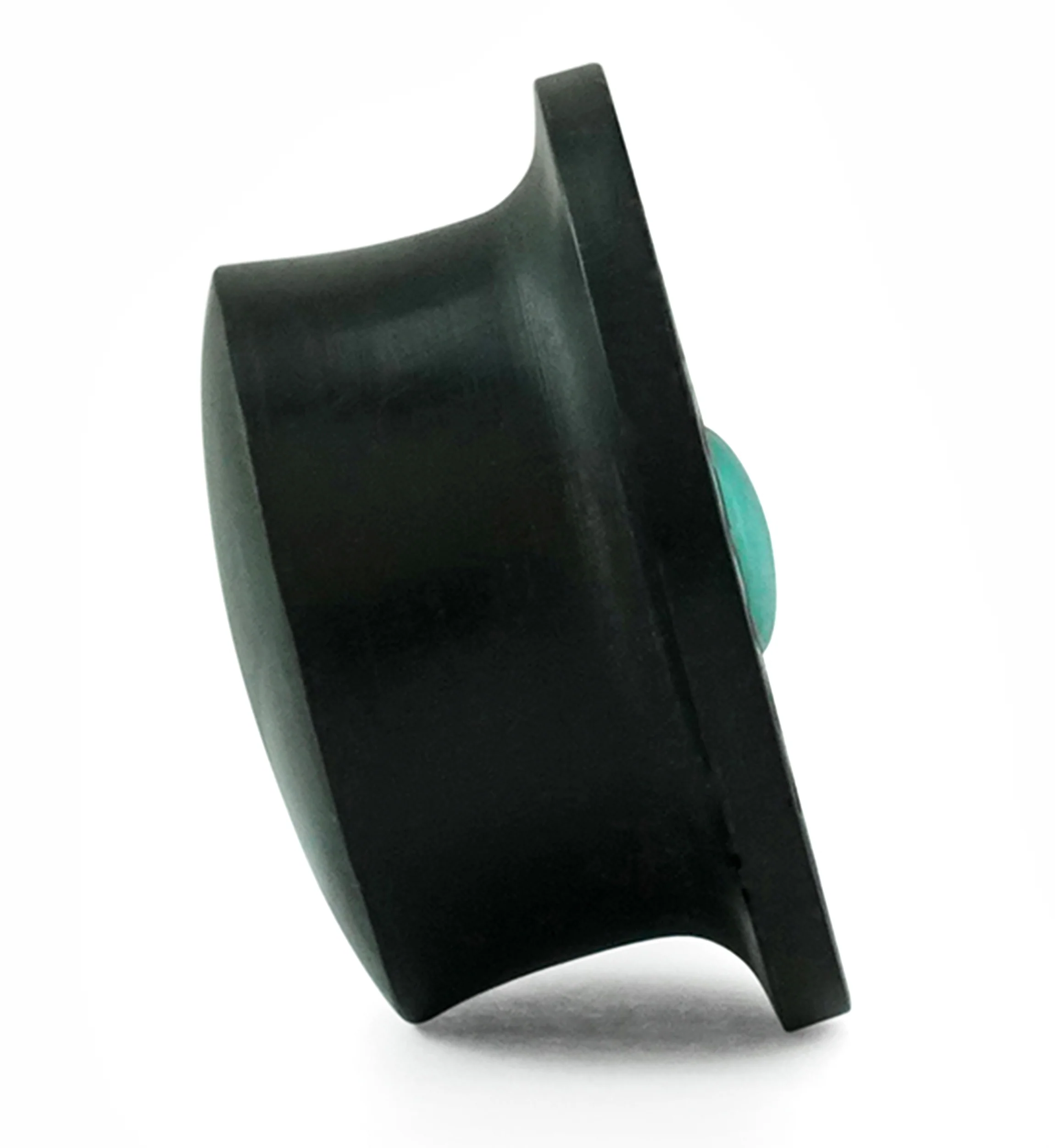 Hammered Amazonite Stone Areng Wood Mayan Flare Plugs - Mrs Treak