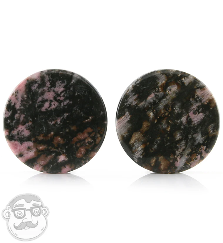 Rhodonite Stone Plugs - Mrs Treak