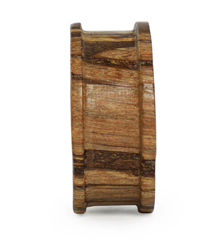 Batik Wood Concave Tunnel Plugs - Mrs Treak