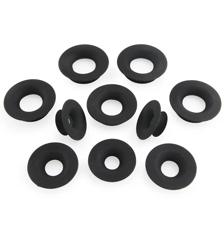 Kaos Black Silicone Mayan Flare Skin Eyelets - Mrs Treak