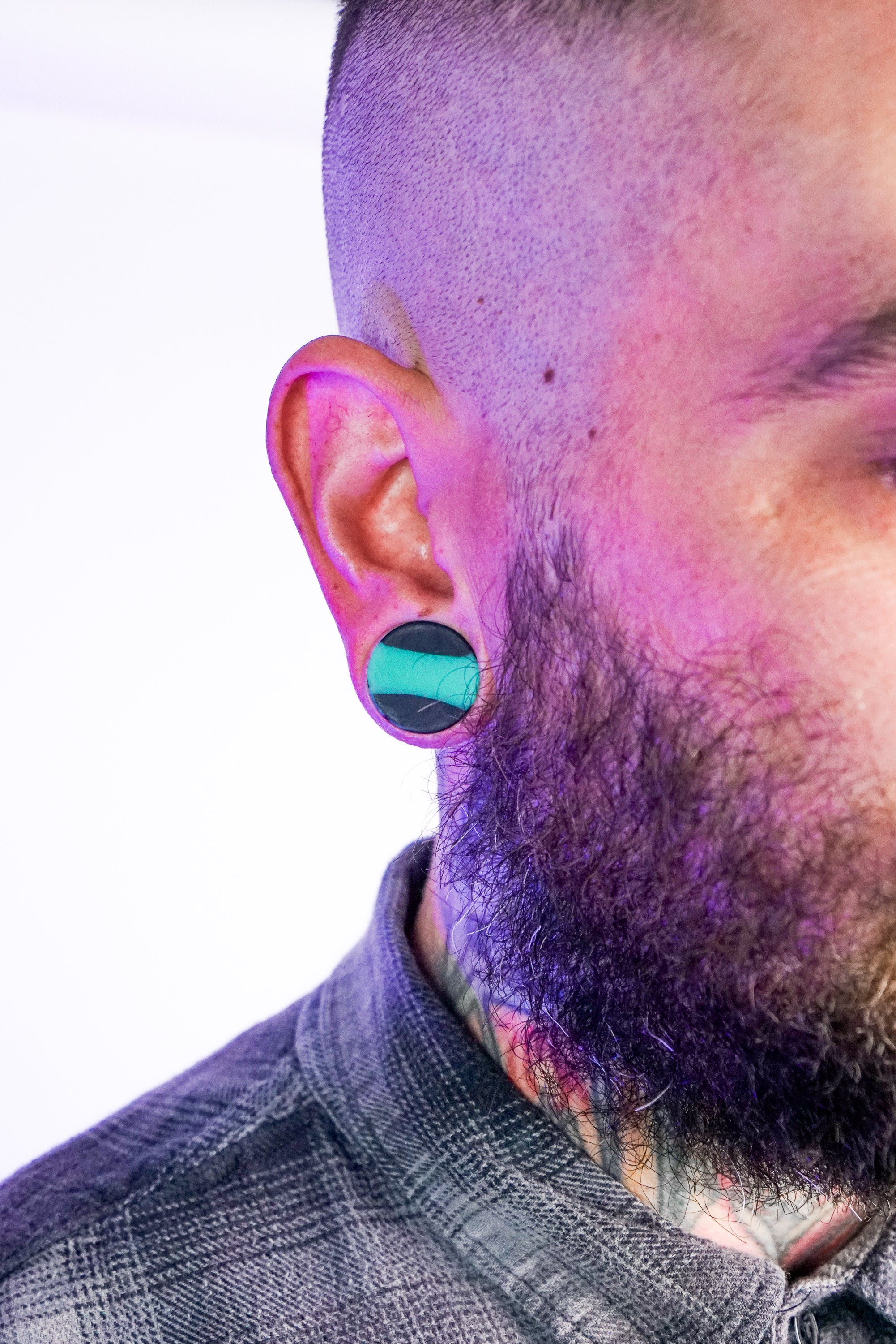 Emerald And Black Double Flare Silicone Plugs - Mrs Treak