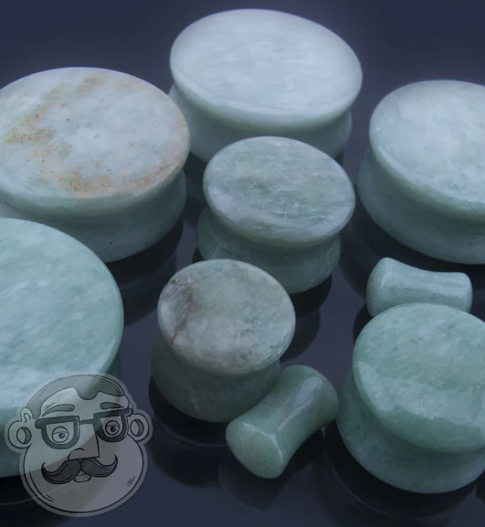 Grade B Amazonite Stone Plugs - Mrs Treak