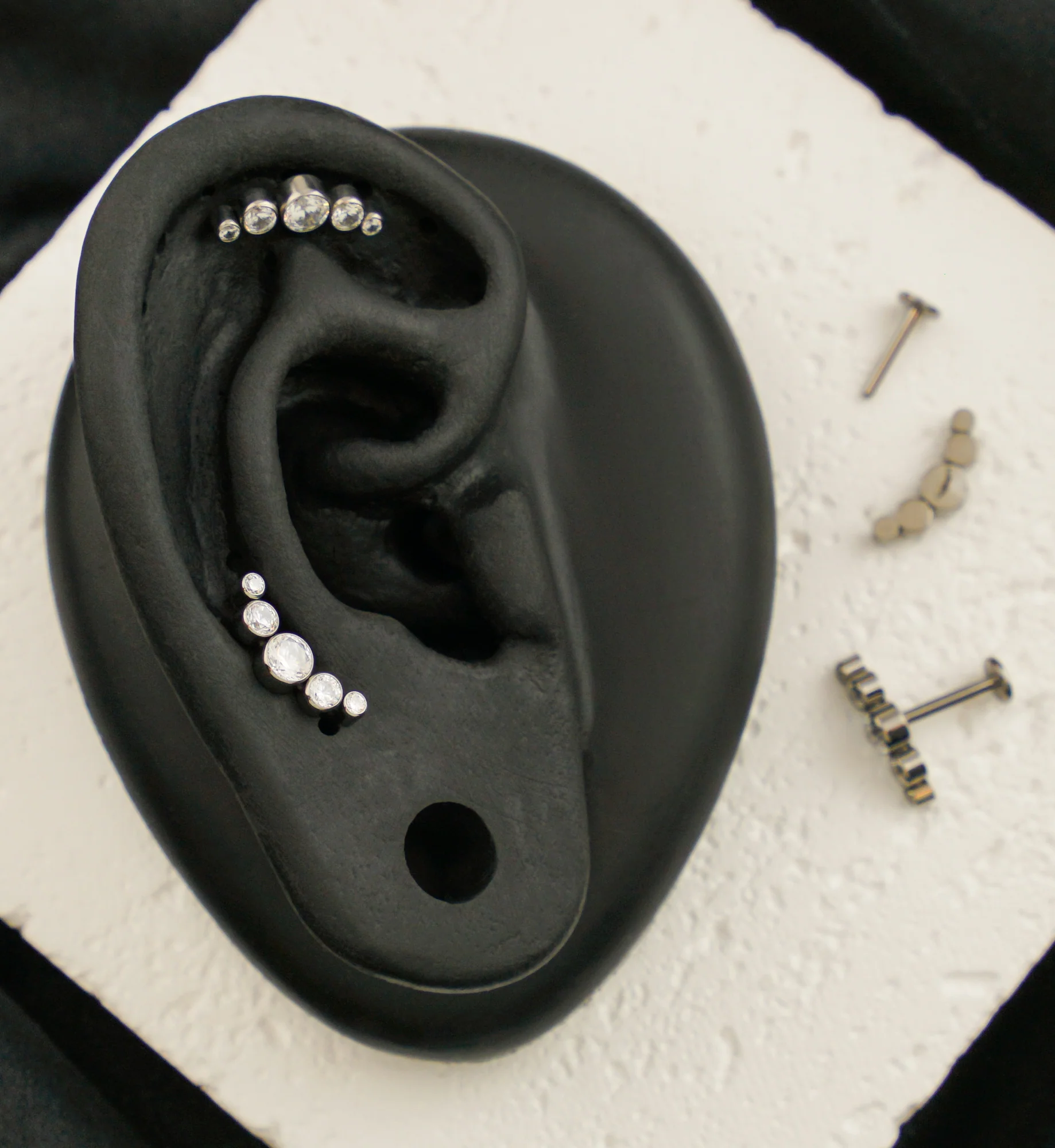 Arch Clear CZ Titanium Threadless Labret - Mrs Treak