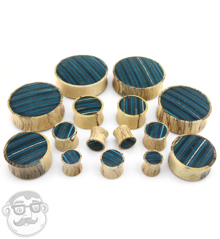 Black & Blue Wood Skateboard Plugs - Mrs Treak