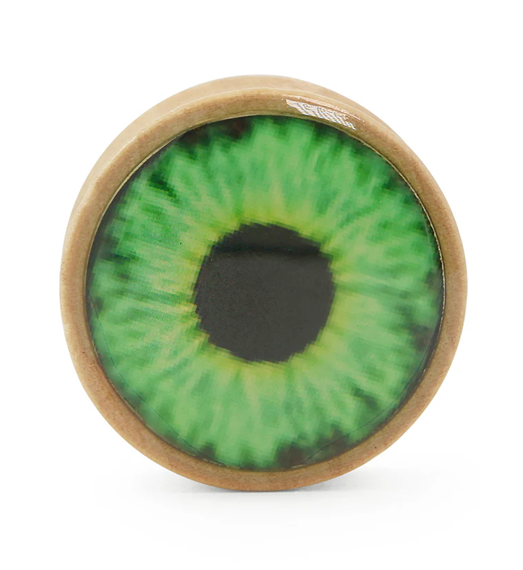 Eyeball Inlay Wood Plugs - Mrs Treak