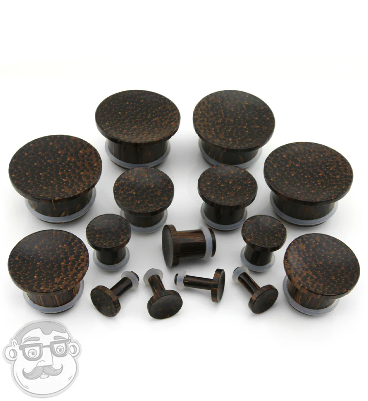 Single Flare Palm Wood Plugs - Mrs Treak