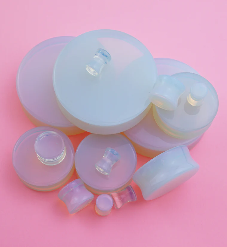 Opalite Glass Plugs - Mrs Treak