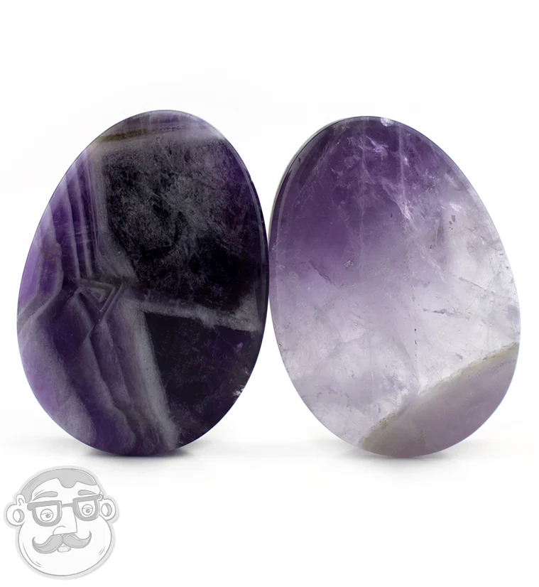 Amethyst Stone Teardrop Plugs - Mrs Treak