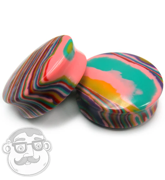 Candy Stripe Stone Plugs - Mrs Treak