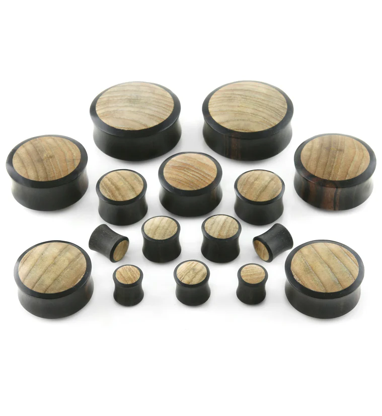 Areng Wooden Plugs with Indo Wood Inlay - Mrs Treak
