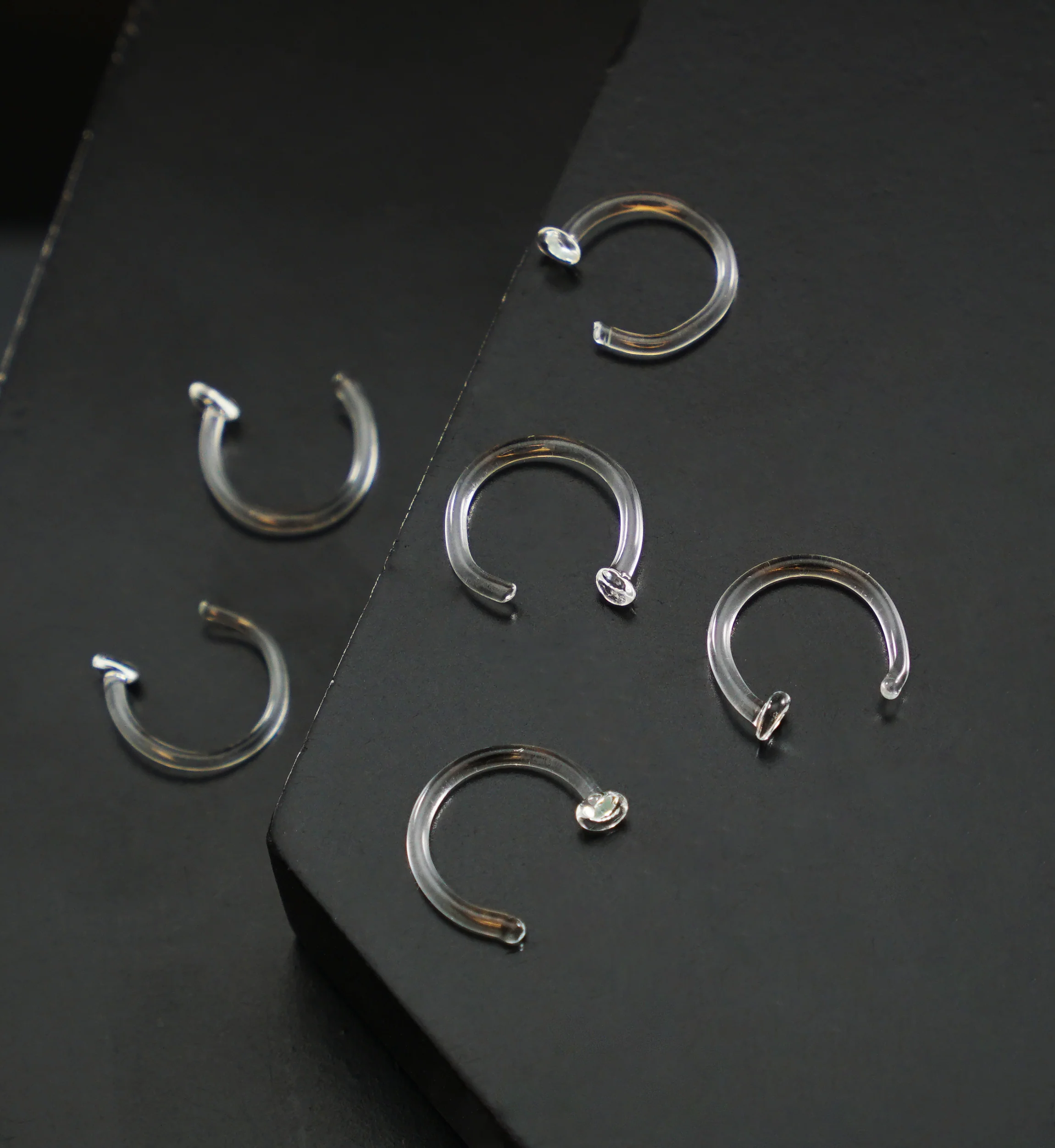 Clear Glass Hoop Nose Ring - Mrs Treak