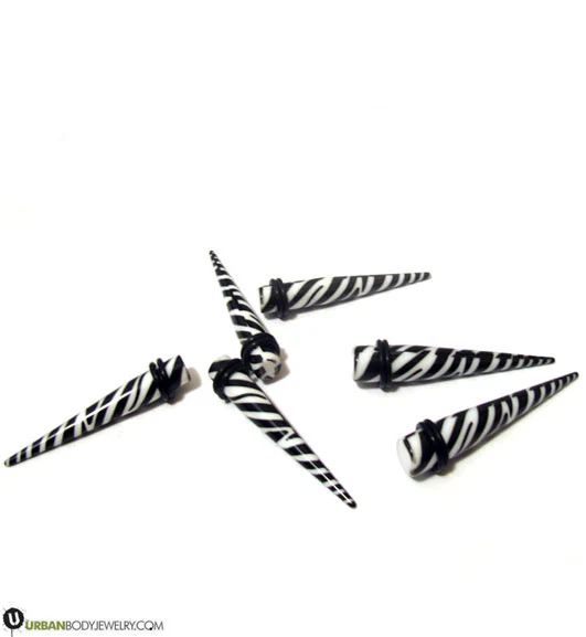 Acrylic Zebra Print Taper - Mrs Treak