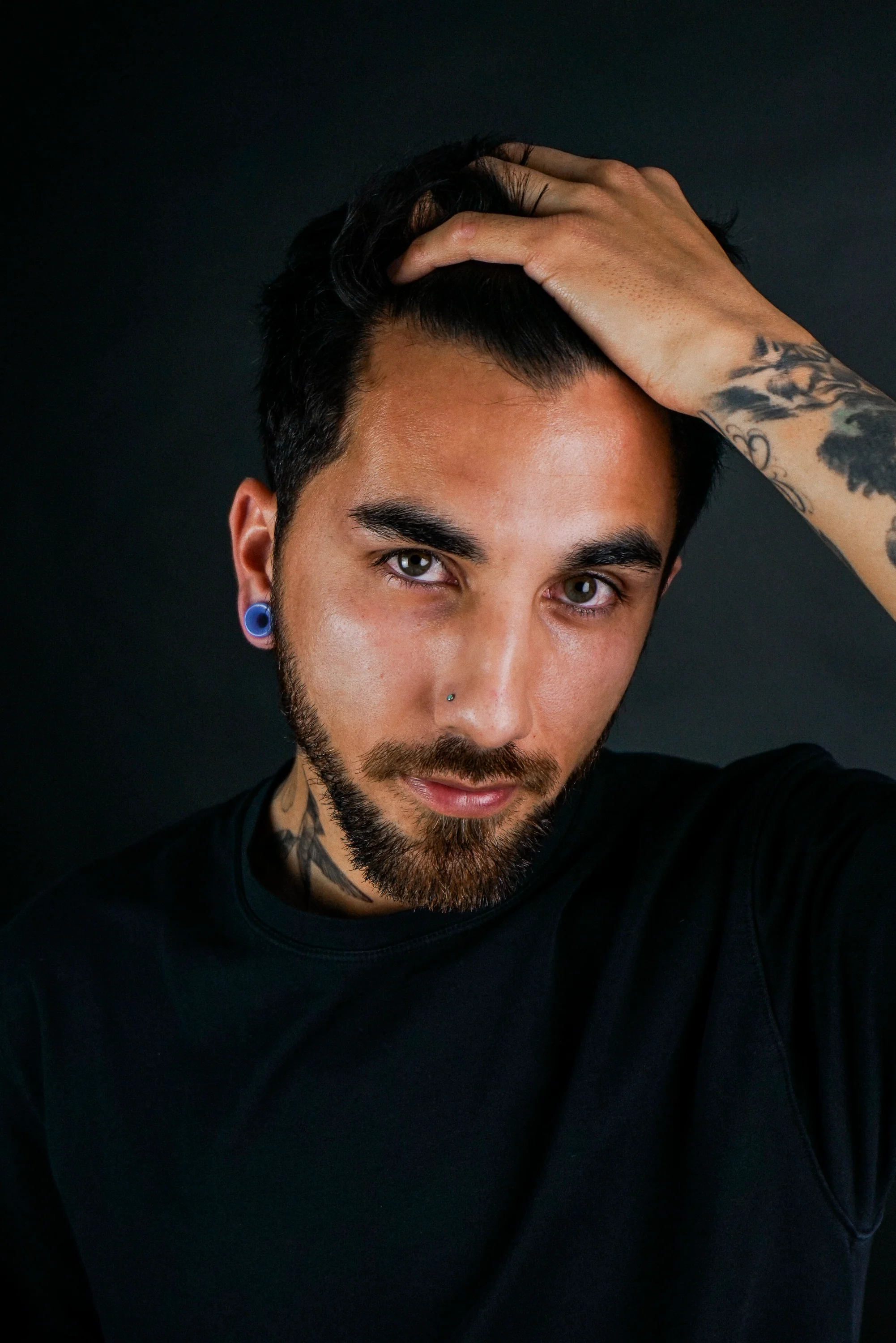 Periwinkle Glass Double Flare Tunnel Plugs - Mrs Treak