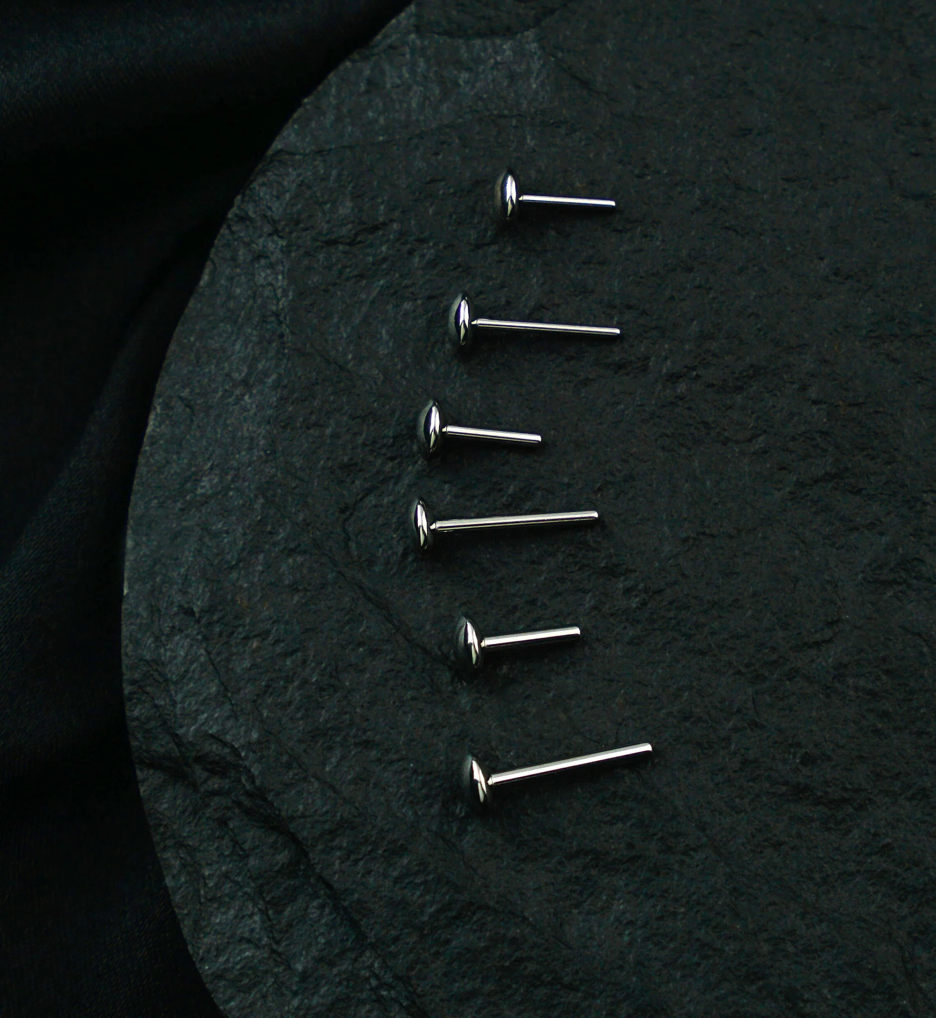 Convex Base Titanium Threadless Labret Post - Mrs Treak